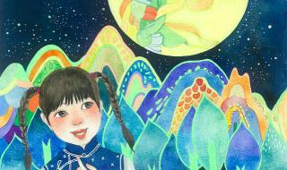 一岁学会的中秋画画 中秋节绘画一等奖